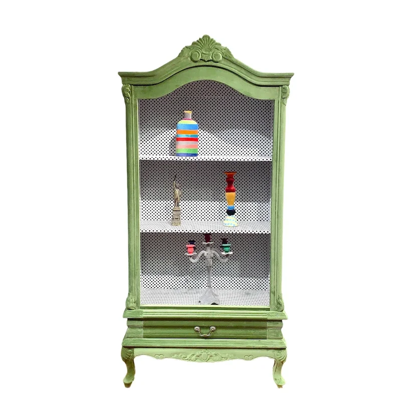 

Solid wood high cabinet office bookcase French modern living room wine cabinet clothing buyer store