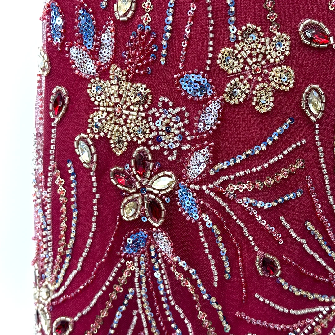 قماش دانتيل مطرز بالخرز عالي ا - مراجعة Embroidery Ai وسعره