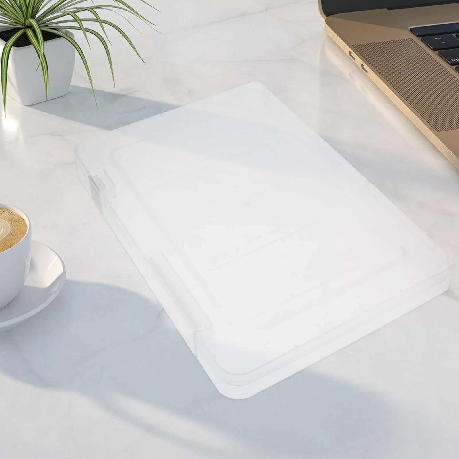 

4pcs A5 File Box Transparent Portable Project Case Large Capacity Plastic Storage Box For Office School Home A5 Storage Boxes