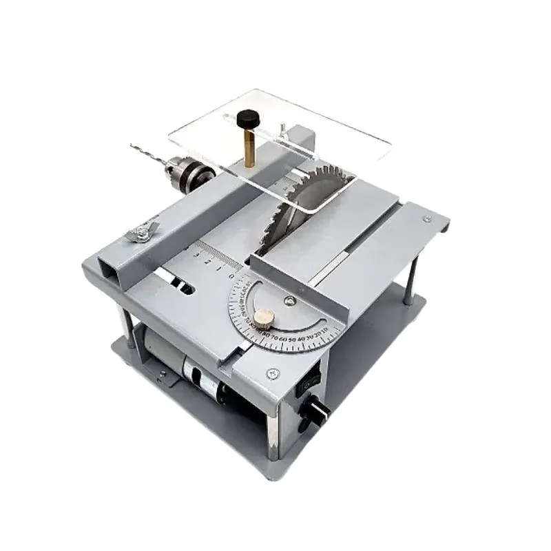 Portable Mini Multi-Function Lift Table Saw Set DIY Woodworking Electric Power Source