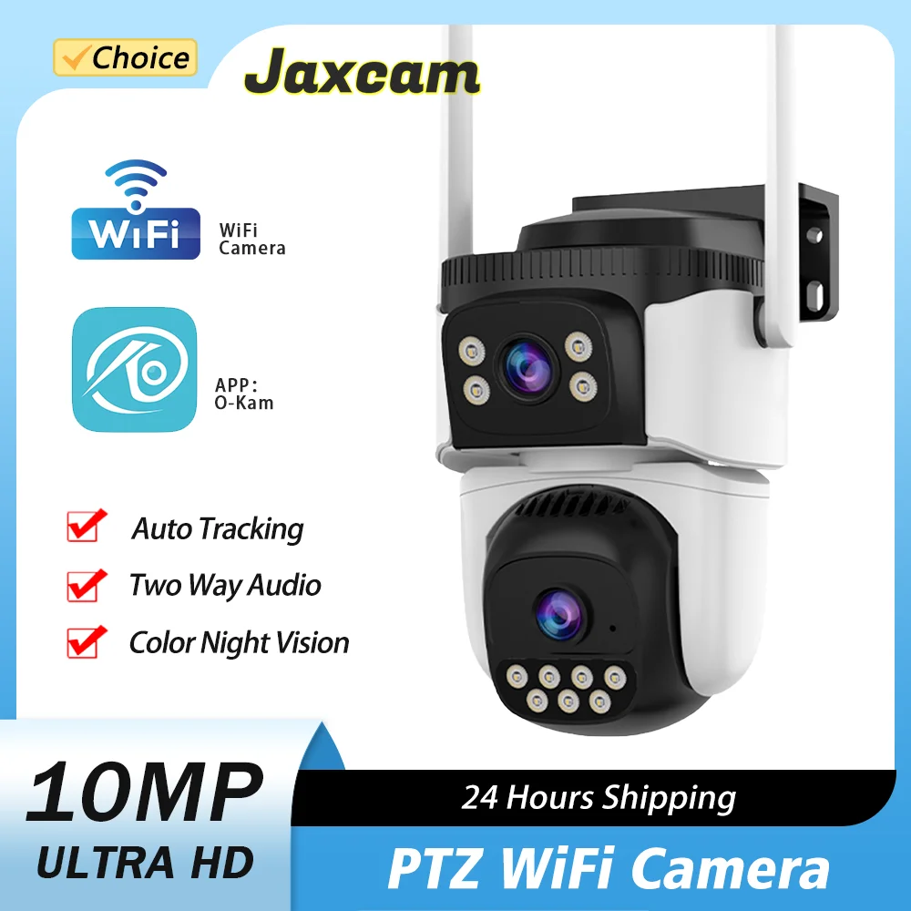 

10MP WiFi PTZ IP Camera Video Outdoor Indoor Monitor Two Way Audio Security Protection Camera Color Night Waterproof Cam O-Kam