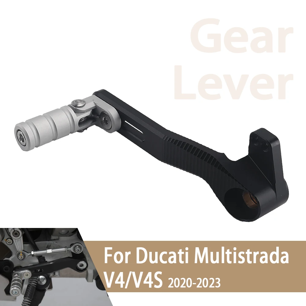 

For Ducati Multistrada V4 V4S 2020-2023 Motorcycle Gear Lever Adjustable Clutch Lever Shift Lever Rod Quick Shifter Silver