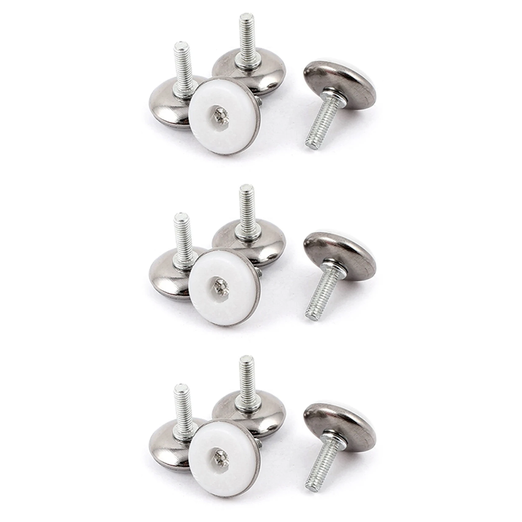 Fresh Furniture Adjustable Screw On Glide Leveling Foot Feet M6x20mm 12 Pcs