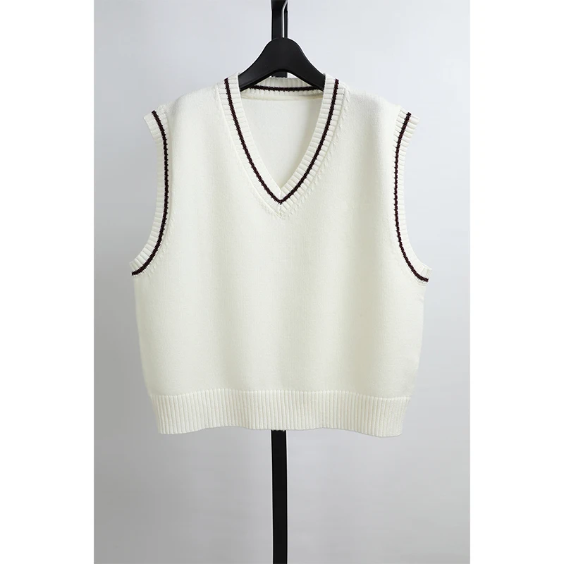 

Casual V-Ne Woolen Vest Sweater Women's Faion Autumn Winter Thiened Elastic Wool Brand Clothing Awei Sle Versatile