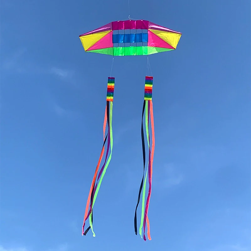 4/10mレインボー回転管タッセルストラップは、カイトバランスと安定性をサポートします特殊効果kiteフライングテールペンダント