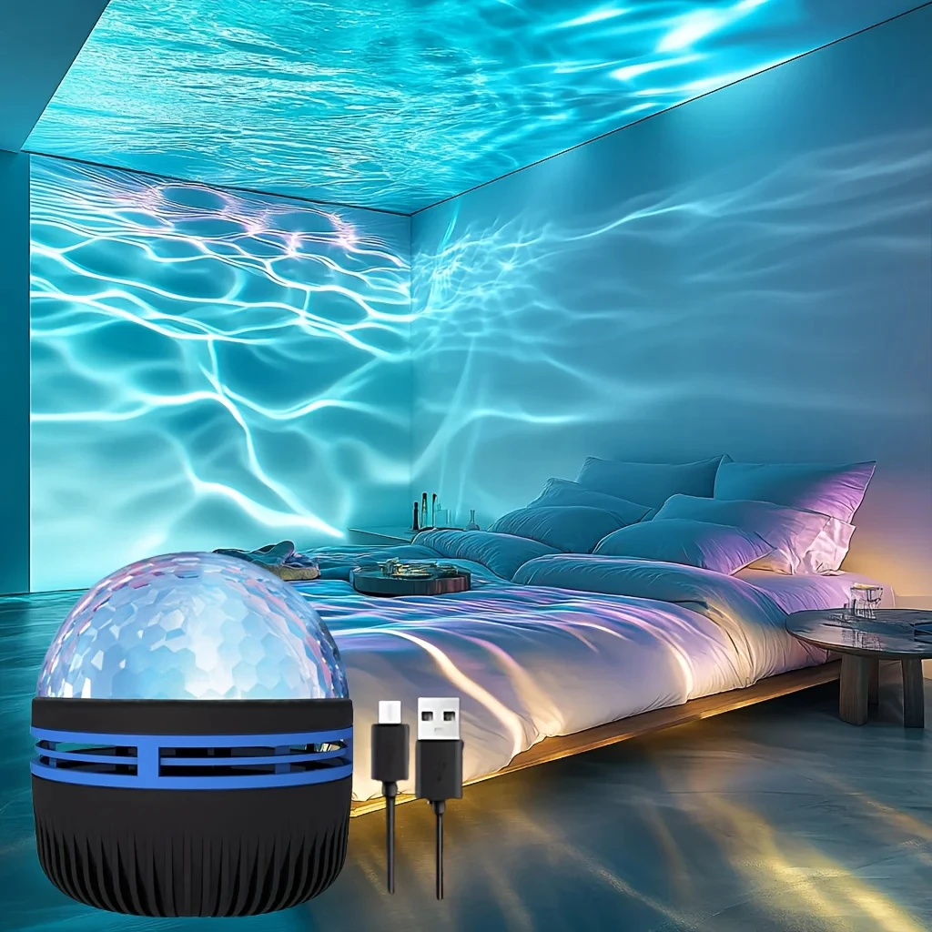 LED RGB Starry Galaxy Projector Light Smart Remote Control Star Aurora KTV USB Lamp Powered Auto Rotating Home Bedroom Decor