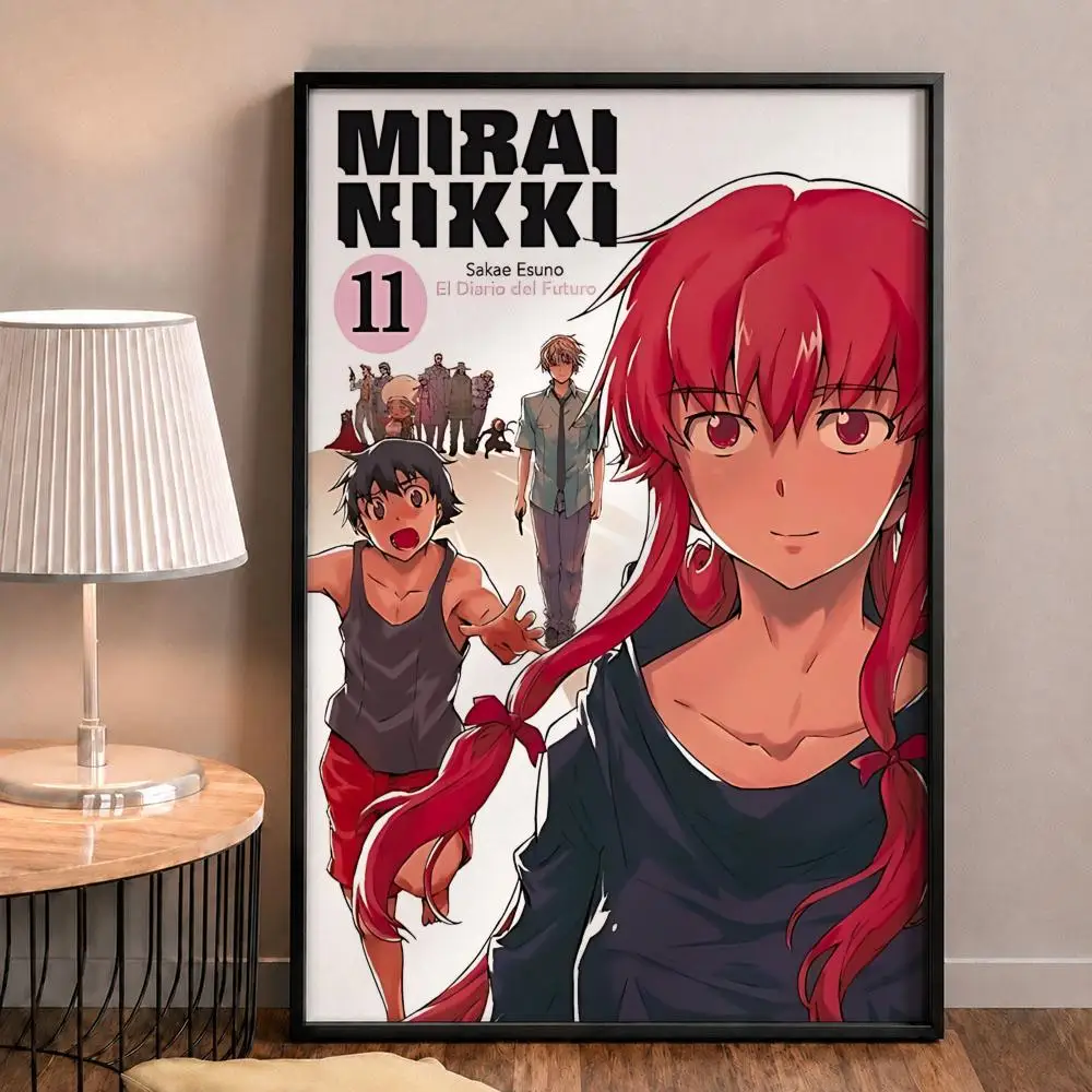 Anime Figure Mirai Nikki The Future Diary Poster HD Peel and Stick Waterproof Poster for Bedroom Office Dorm Decor view 4