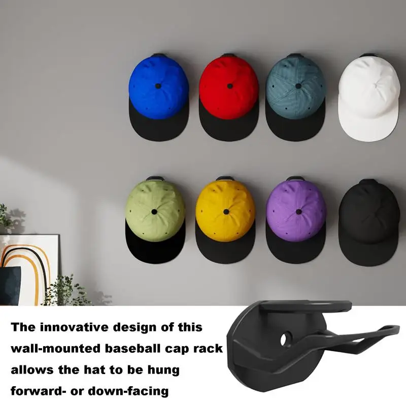 Hat Hooks 10PCS Adhesive Hat Rack Multi-Purpose Hat Storage Minimalist Hat Display For Wall Door Closet Bedroom