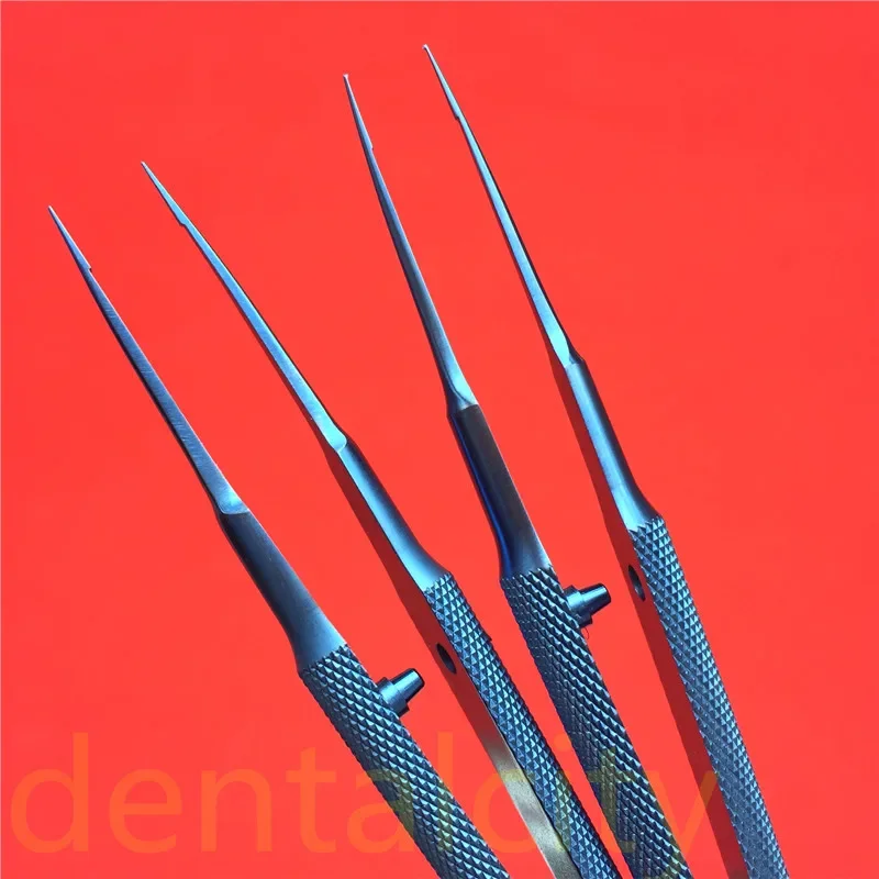 Tytanowe instrumenty chirurgiczne Tlloy Okulistyczne mikrosurgiczne instrumenty dentystyczne Uchwyty igłowe + 11,5 cm nożyczki + pęseta