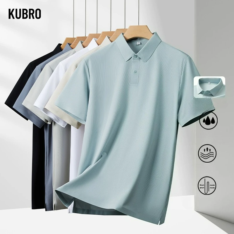 Summer Business Casual  Short Sleeve T-shirts Fashion Breathable Versatile Men T-shirt Daily Sports Sweat-absorbing Comfortable