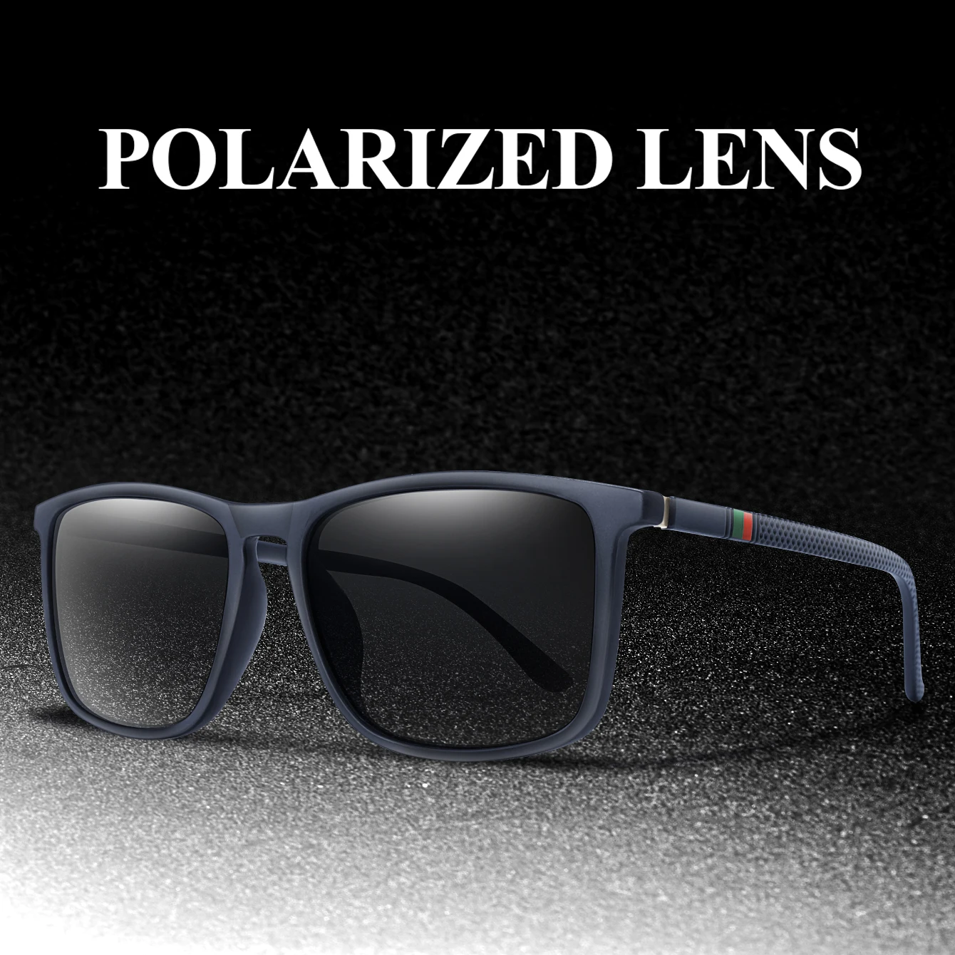 Polarisierte quadratische Sonnenbrille mit bunten Gläsern zum Fahren, Wandern, Radfahren und Laufen, UV400-Brille für Männer und Frauen, klassische Schutzbrille