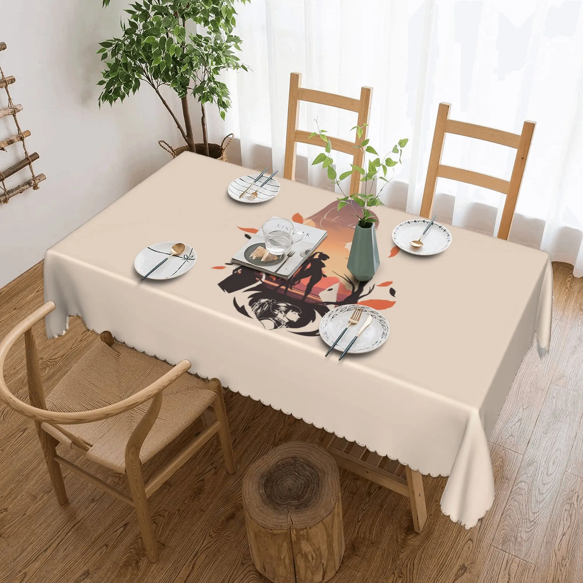 

Custom Eve Defense Force Rectangular Tablecloth Waterproof Table Cover for Dining Events Table Cloth