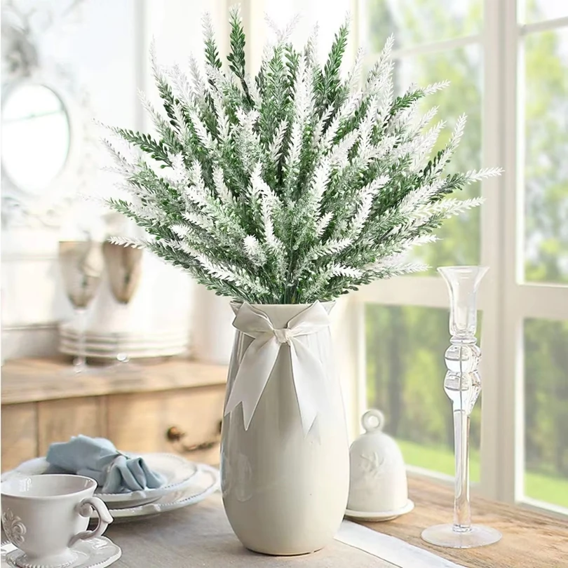 

10Pcs Artificial Flowers Fake Plants Romantic Lavender Wedding Party Vase Home Room Outdoor Garden Yard Decor Festival Scrapbook
