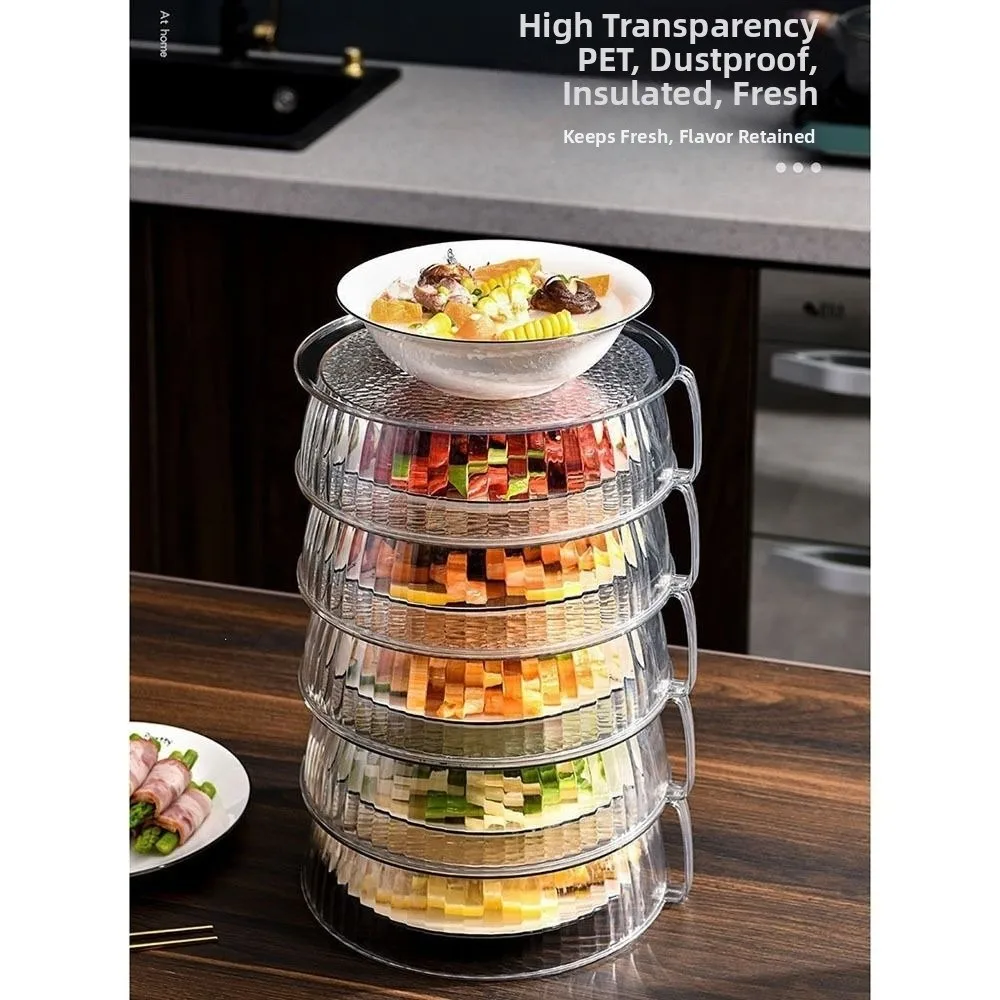 Insulation Microwave Splatter Cover Dustproof Multifunctional Plastic Food Cover Heat-Resistant Oil Proof Dish Cover Tabletop