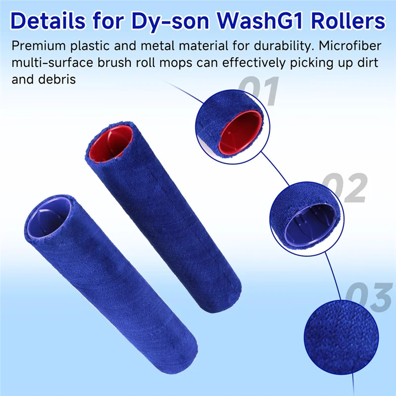 A01V-Spazzola a rullo principale di ricambio per Dyson Wash G1 Wet Robot Aspirapolvere Accessori Pezzi di ricambio Materiali di consumo Morbidi