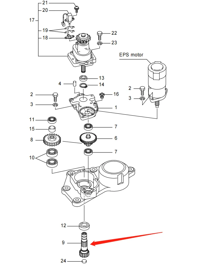 High quality electric forklift parts steering gear used for  FBT10/15/18-75 OEM 14200-13240
