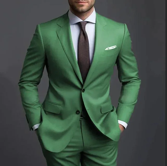 Textured Suit Two-piece High-end Business Casual Suit Men's Fashion Wedding Groomsmen Suit