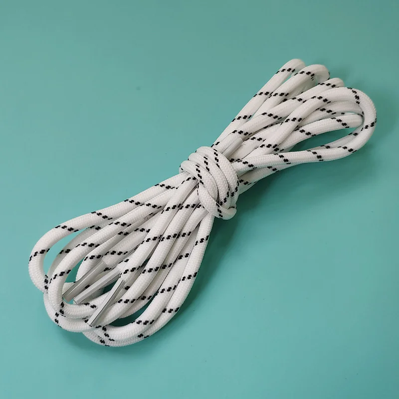 High Quality 120cm Round Black White Sholeaces Sneakers High-top Canvas Basketball White Shoe Strings Laces Accessories