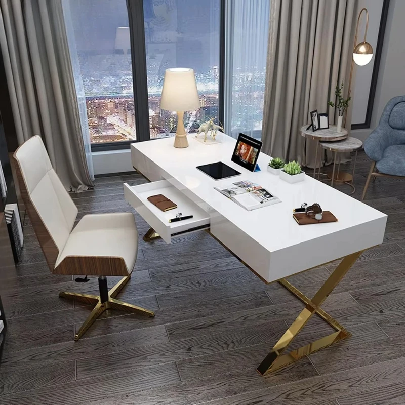

Other Home Furniture White Desk Modern Drawer Writing Desk Study Children Luxury Modern Writing Desk