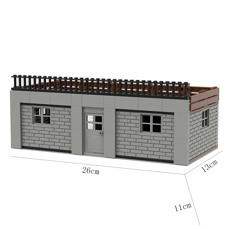 WW2 กองทัพทหารทหาร World War 2 Abandoned House Building Blocks กรงเรือนชุดอิฐ DIY ของเล่นเด็กคริสต์มาสของขวัญ