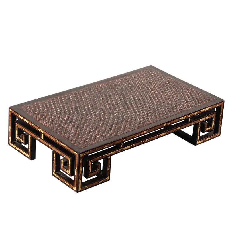 Bamboo home bamboo tea tray simple dry brewing table Chinese retro Zen Bogu rack tea set tea ceremony accessories