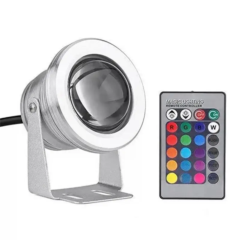 CYCLI-Underwater Light Embedded High Voltage 85-265V LED Floodlight RGB Fountain Pool Pond Aquarium Spotlight Bulb Lamp B