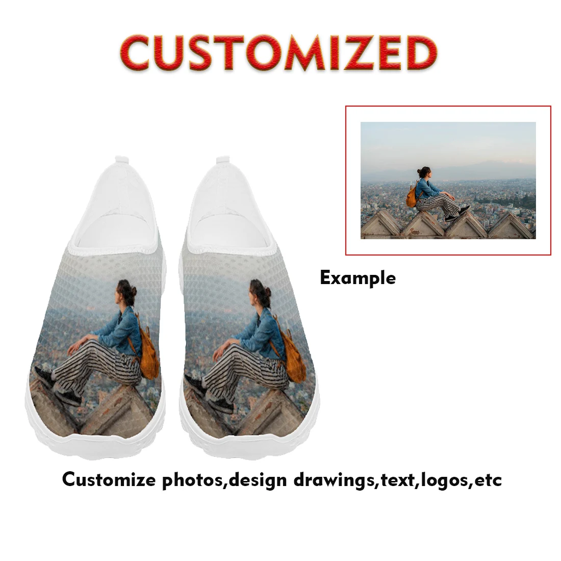 

Настраиваемые летние сетчатые туфли, идеальные подарки для пар, семейных коллегеев и друзей, настройка корпоративной группы