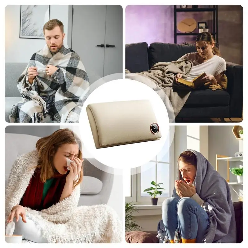 Electric Hot Water Bag USB Powered Heated Water Bag Soft Cover Electric Hot Water Bottle With Waterless Design Heating Pad Hand