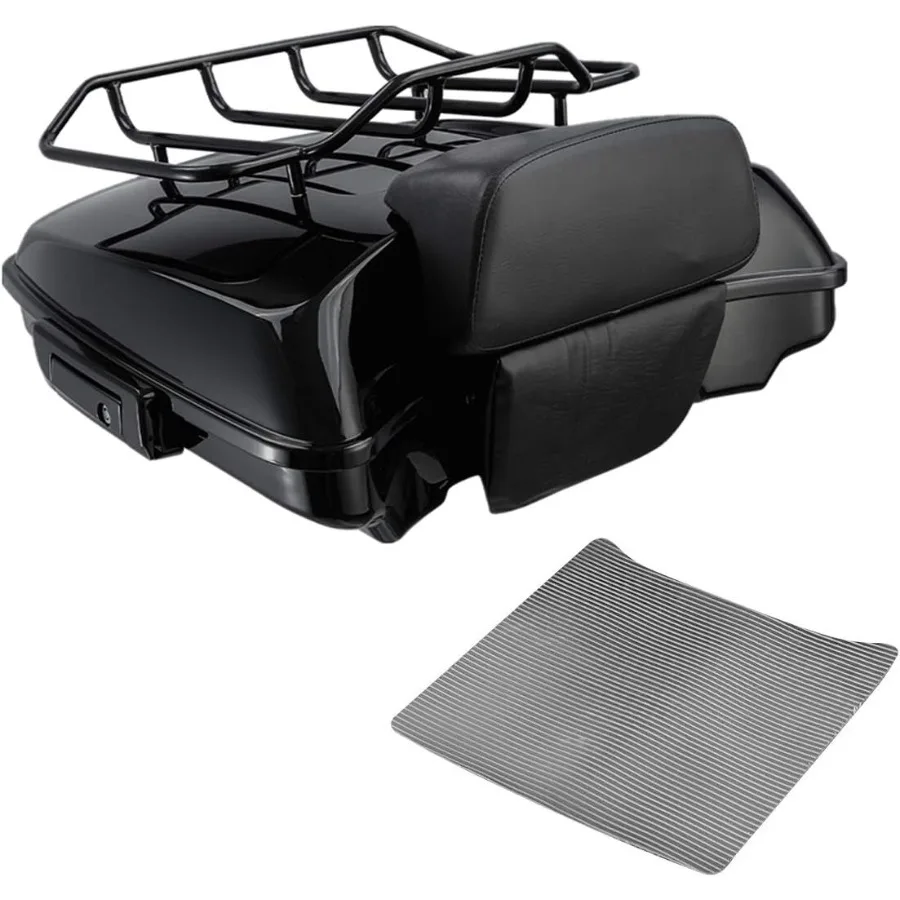 

Багажник Razor со спинкой, крышкой, верхней направляющей, багажник для Harley Road King Electra Street Glide 20142025, туристические модели, прочный W