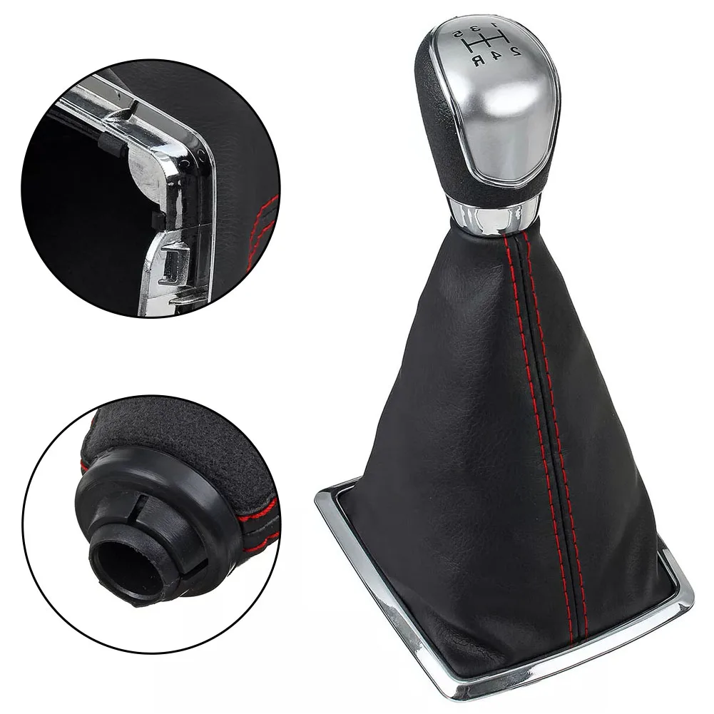 Car Interior Enhancement 5 Speed Gear Shift Knob Car Gear Knob Smooth Shifting Sturdy Build ABS Knob Easy Installation