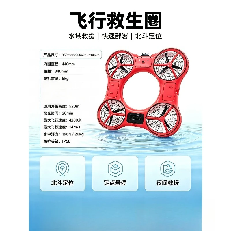 Intelligent high-speed remote control marine biological buoy emergency flight rescue equipment launched
