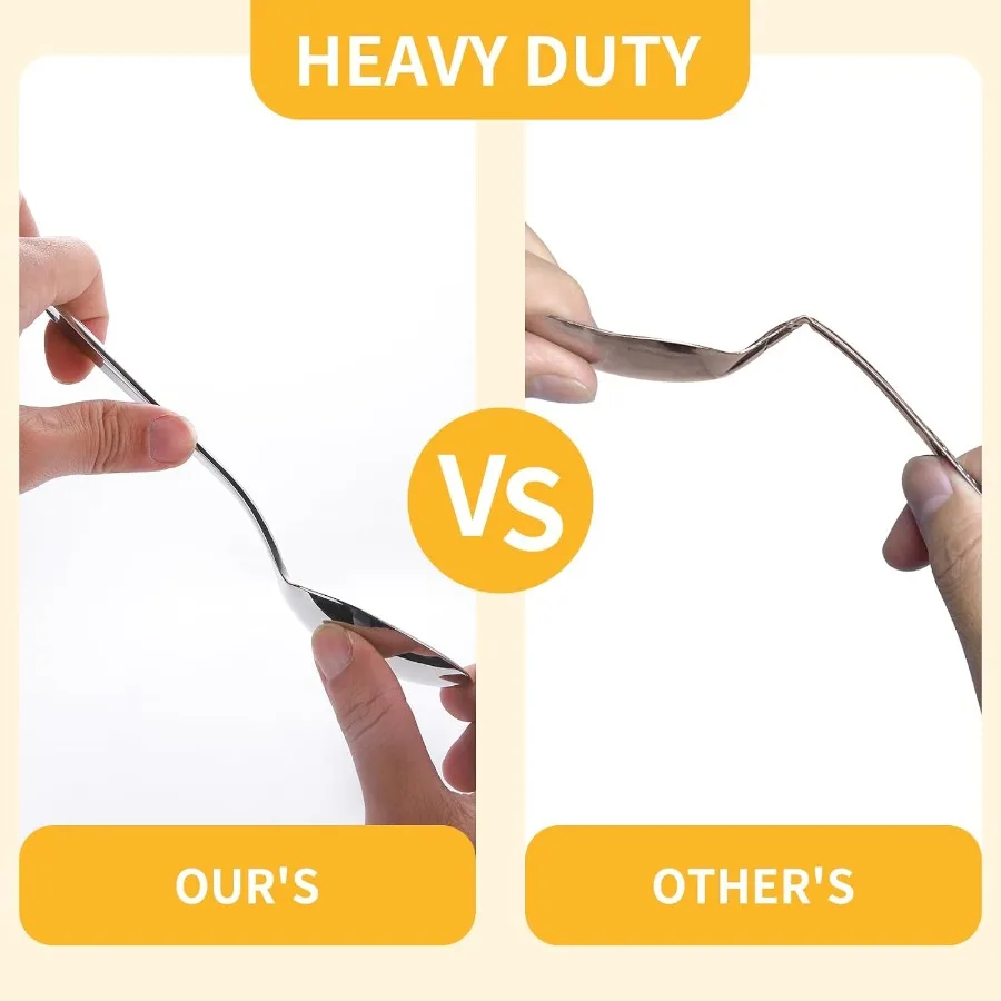 60 Piece Heavy Duty Stainless Steel Silverware Set for 12 Luxury Mirror Polish Cutlery Set Flatware Set for Formal Dining and E