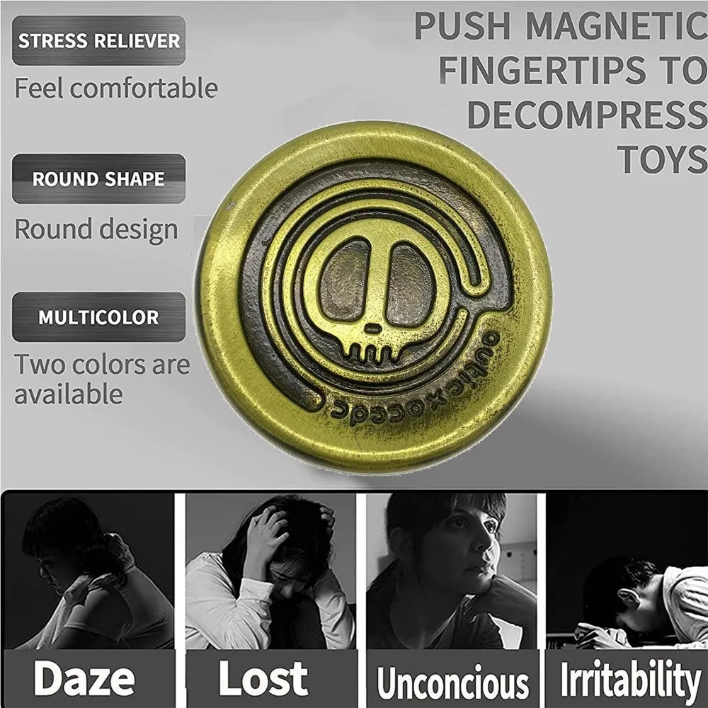 Stress Relief Toy Fidget Spinner for Fidget and Anxiety Office ACEdc LAUTIE Devil\'s Milk Tactile Coin EDC Decompression Coin