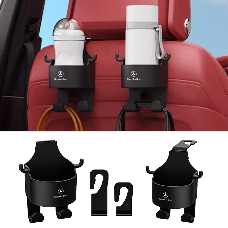 Car Phone Holder Cup Storage Hanging Clip Seatback for Mercedes Benz B/C/E/S Class A Class C200L GLC GLK CLA Auto Accessories