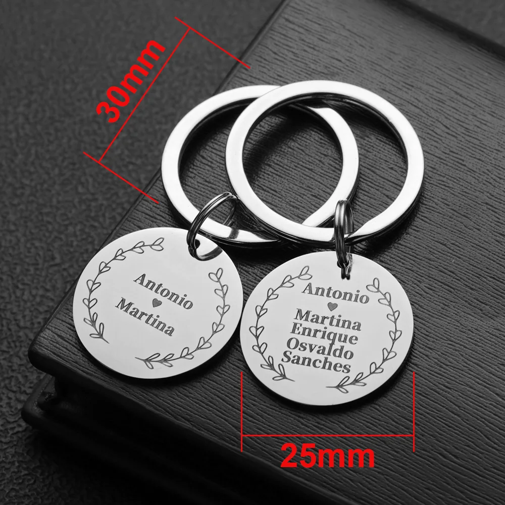 Personalisierter Schlüsselanhänger mit individuellem Namen, Vatertag, Muttertag, Papa, Mama, Schlüsselanhänger, Ringe für Auto, Anhänger, Liebesgeschenke P026S – Detail 4