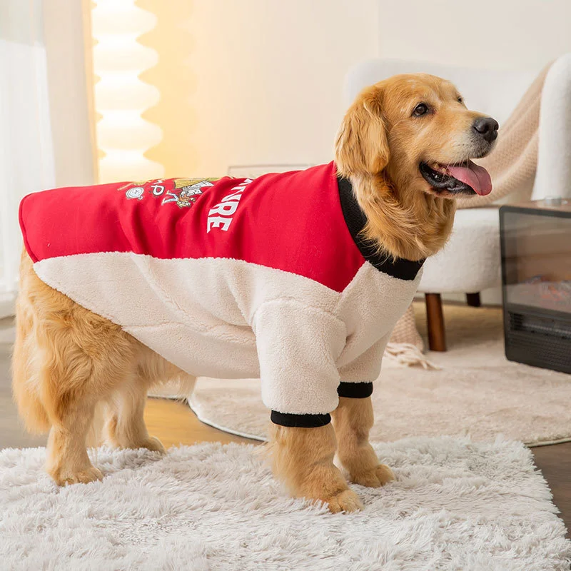 Autumn And Winter Dog Warm Sweatshirts Casual Style Medium and Large Dog Two-Legged Clothes Golden Retriever Samoyed Pet Clothes