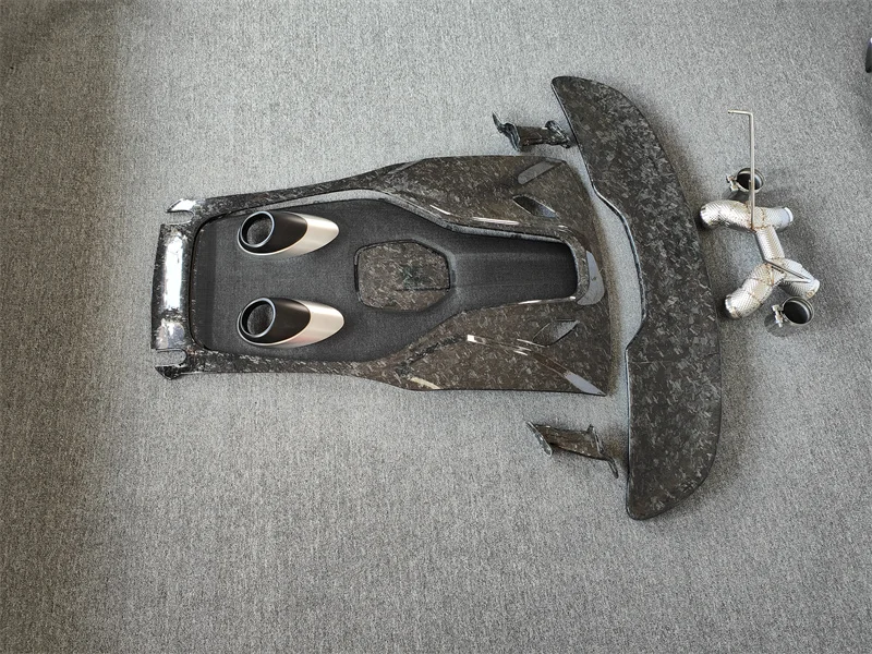 

Для Mclaren 540C 570S Обновление комплекта кузова до 600LT Стиль Кованое углеродное волокно Задний спойлер Задняя дверь Выхлопные детали кузова