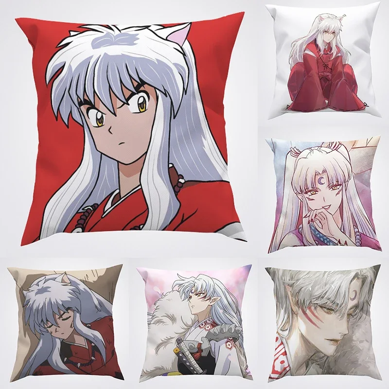 Inuyasha Fall Decor poszewka na poduszkę 45x45 poszewki na poduszki rzuć poszewka na poduszkę Anime poduszka dekoracyjne poszewki na poduszki 50x50