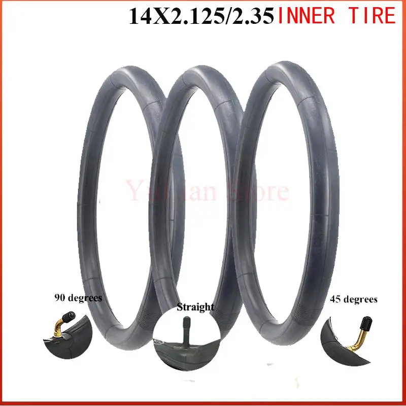 

14-дюймовая (14x2.125/2.35) бутилкаучуковая внутренняя камера для велосипедов и электровелосипедов, подходит для замены внутренней камеры.