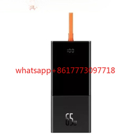 BASEUS 20000mAh 100W/65W Blade High Power Digital Display Quick Charge Mobile Power Supply High Capacity Portable Power Bank