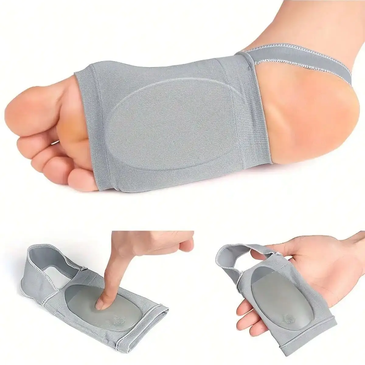 1 Pair Elastic Arch Support Bandage Socks, Flat Feet Compression Arch Sleeves, Orthopedic Foot Support for Men & Women image 6