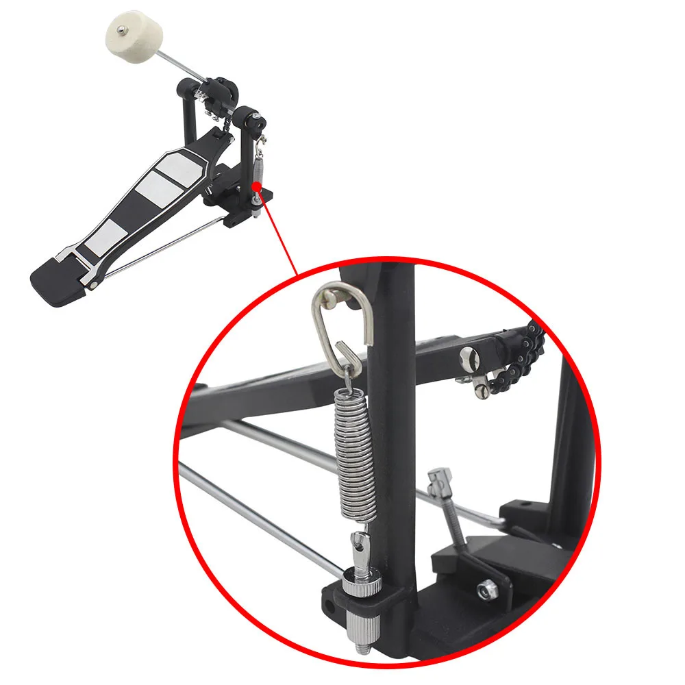 Drum Set Single Step Jazz Drum Pedal Base Drum Practice Step Hammer Double Chain Step Hammer Percussion Accessories