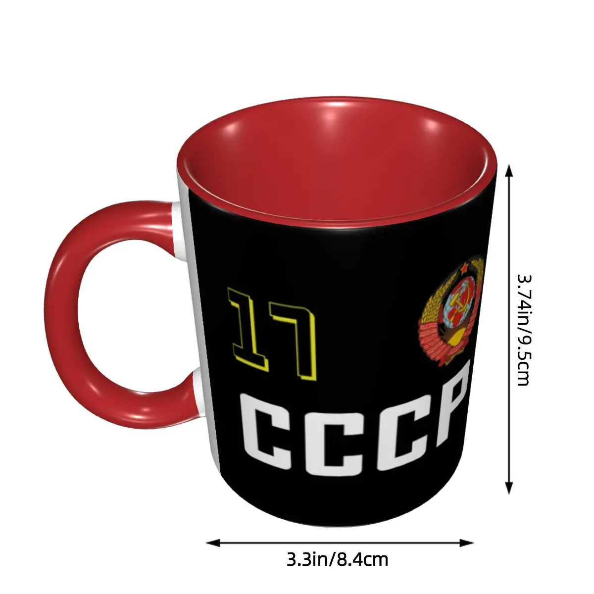 USSR Hammer And Sickle CCCP Russian Soviet Flag Mug Ceramic Coffee Cups Tea Mugs Milk Cup Drinkware Gift for Friends DIY Custom