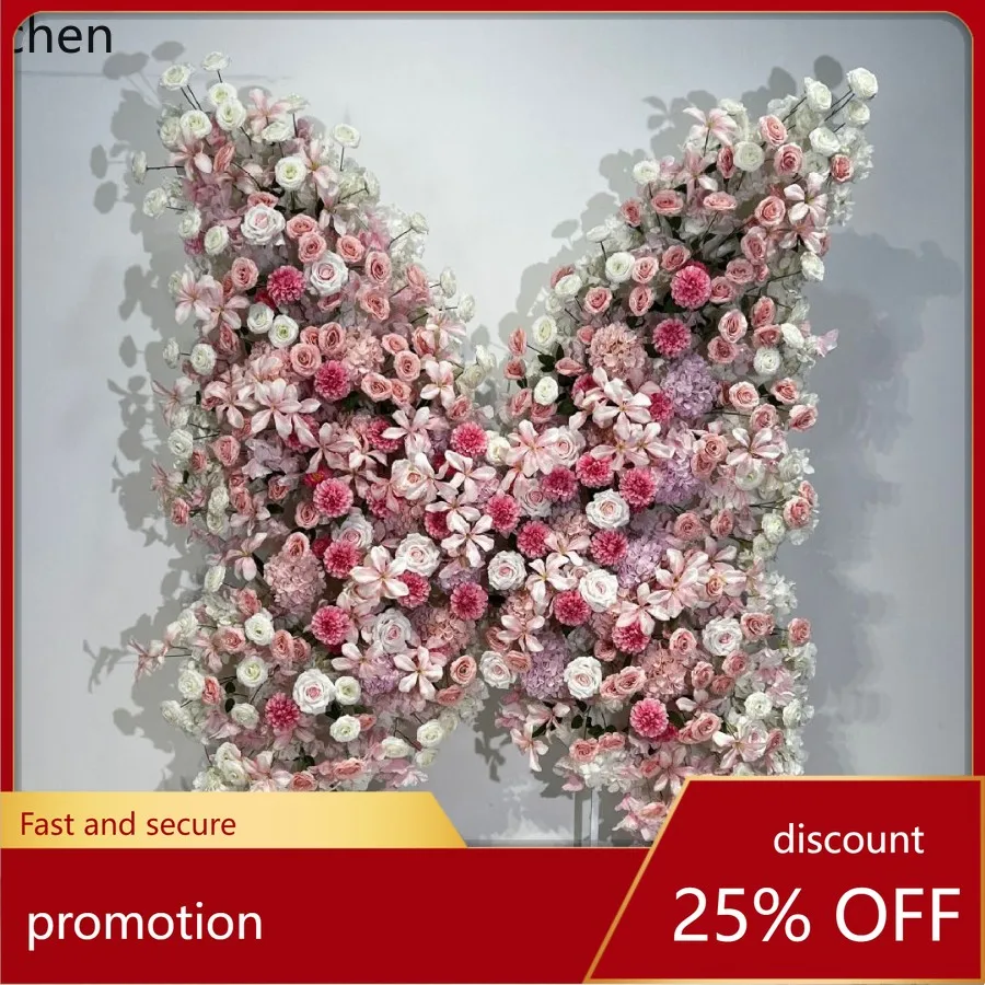 

HXL Waterfall Flower Decoration Wedding Props Arch Iron Butterfly Decoration