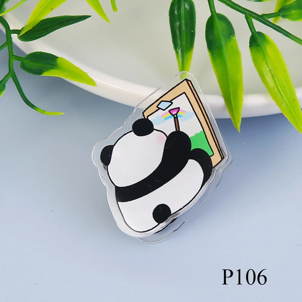 Doppelseitige pp Clips Acryl Clips dekorative Geschenk clips Datei Ordner Note Clips Cartoon niedlichen Panda Student multifunktional