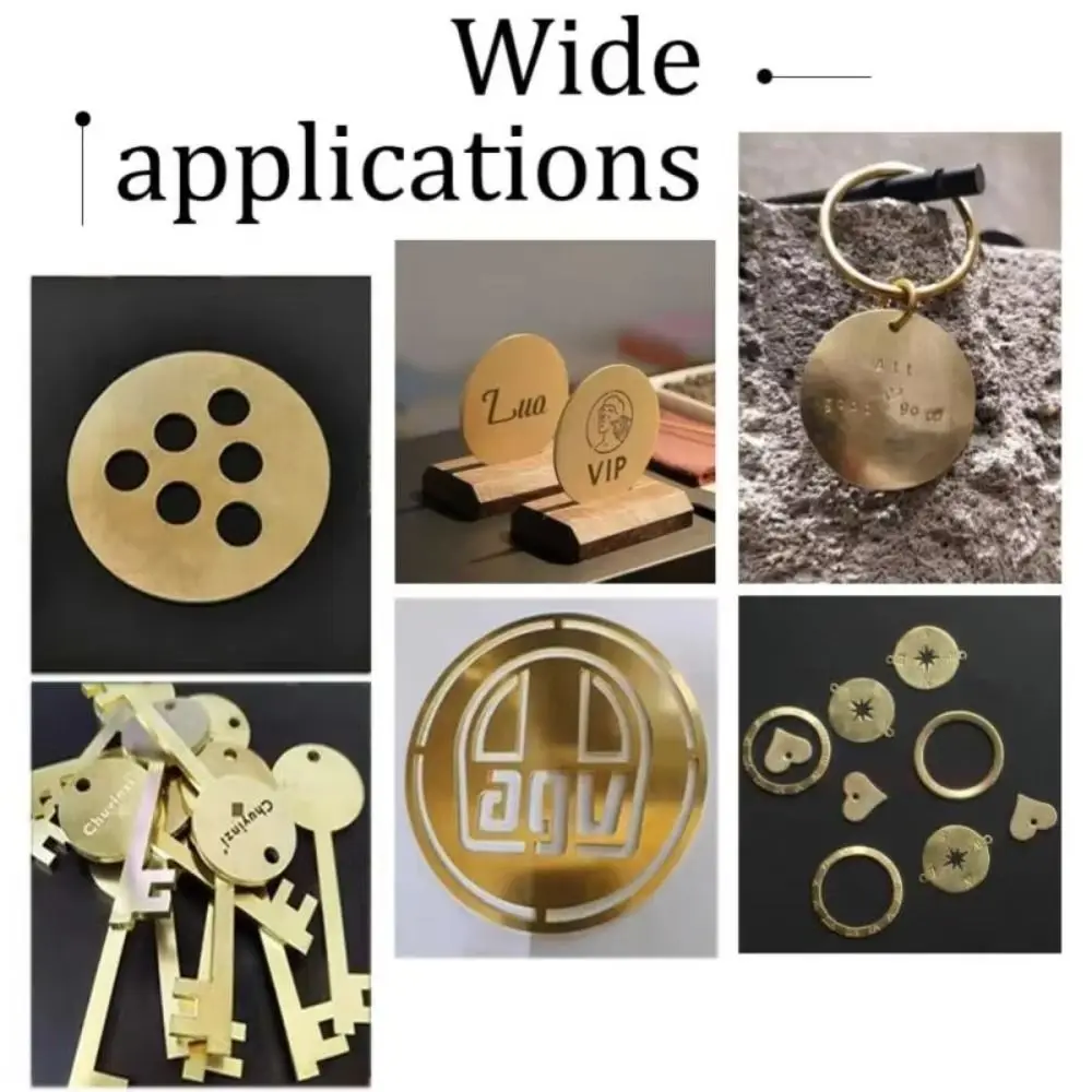Durable 50/60/80/100mm Brass Round Disc 0.5/1/2/3mm Circle Brass Gasket Plate Metal DIY Discs