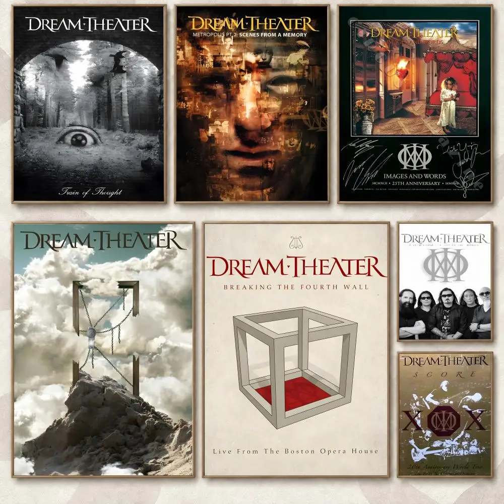 Dream Theater Metal Band Album Progressive Music Style Poster Aesthetic Art Print for Bedroom & Living Room Decor, Unframed