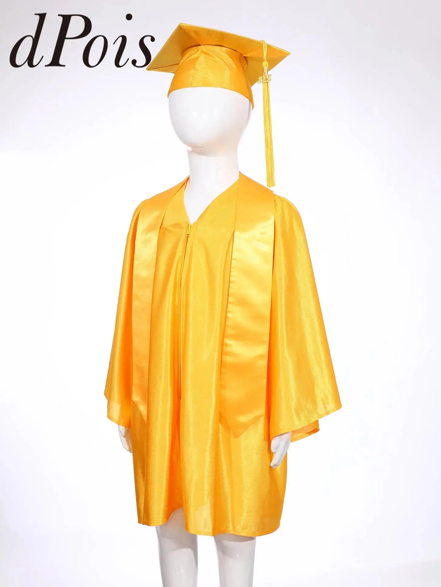 

Children Kindergarten Graduation Costume Kids Students Bachelor Gown Boys Girls Primary School Uniform Phot Shoot Clothes