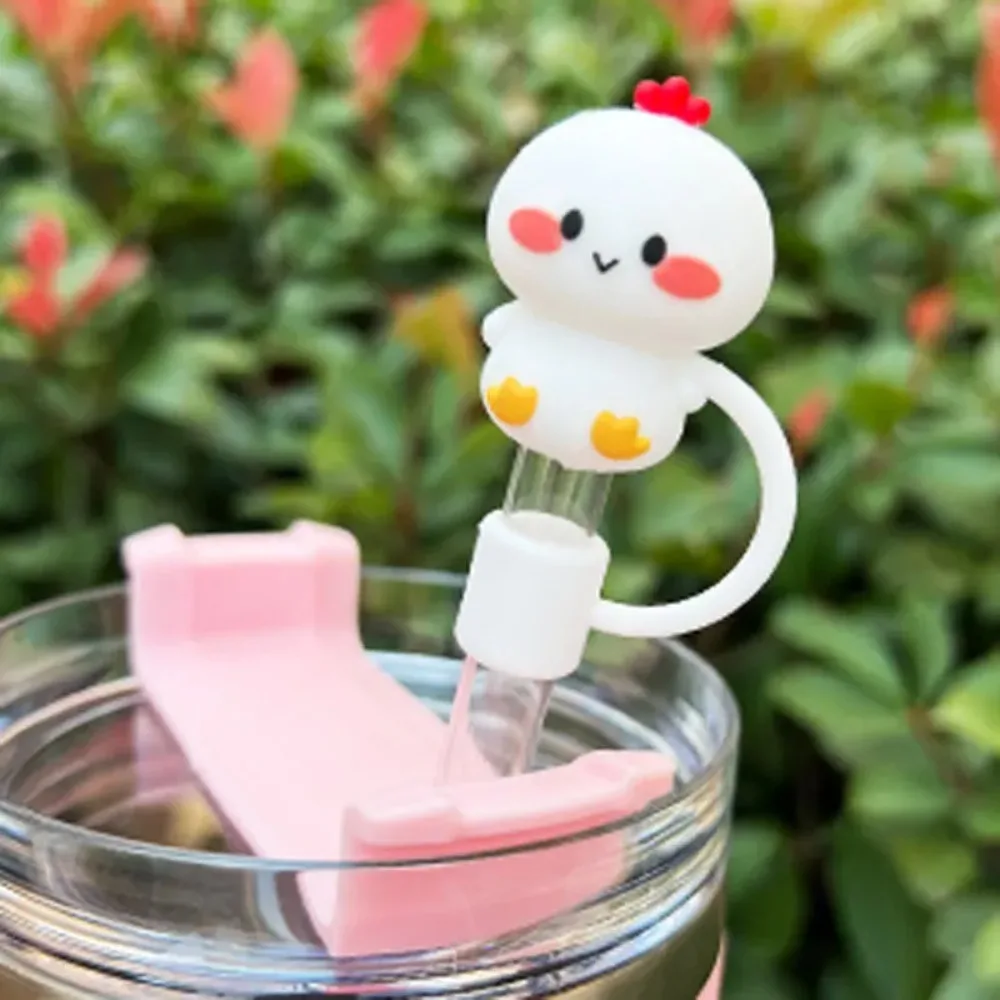 

Silicone Animal Shape Straw Topper Cartoon Reusable 10mm Straw Cap 3D Dust-Proof Straw Cover 30&40 Oz Tumbler