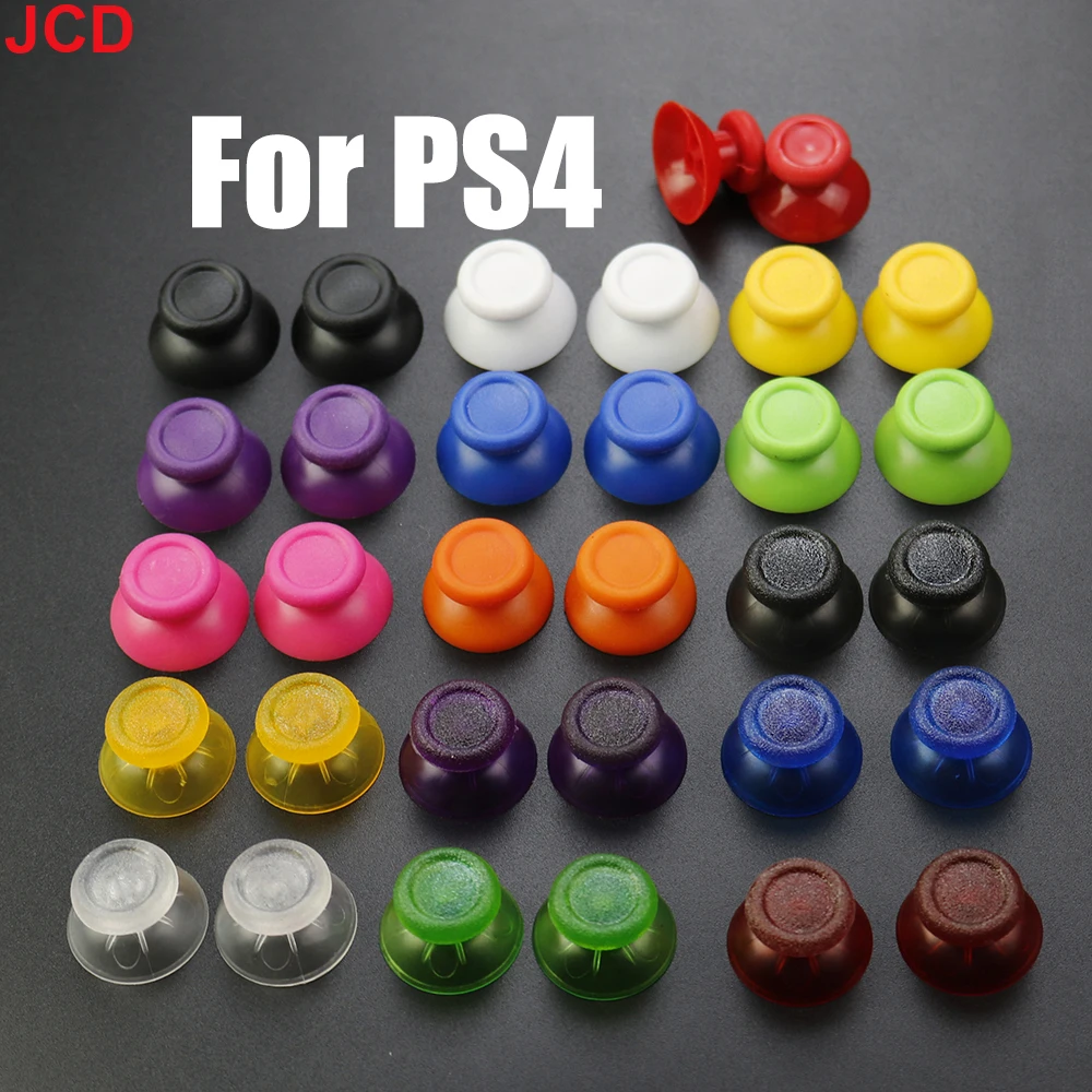 JCD 2pcs Para PS4 Pro Slim Controlador 3D Joystick Analógico Polegar Vara Aperto Cap Thumbsticks Tampa Tampa Tampa Cogumelo Peça de Substituição